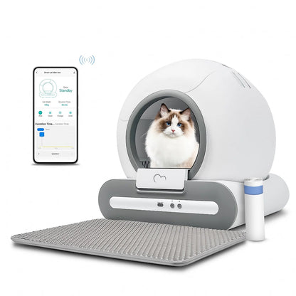 Automatic Self-Cleaning Cat Litter Box with App Control