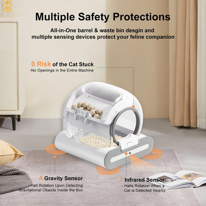Automatic Self-Cleaning Cat Litter Box with App Control